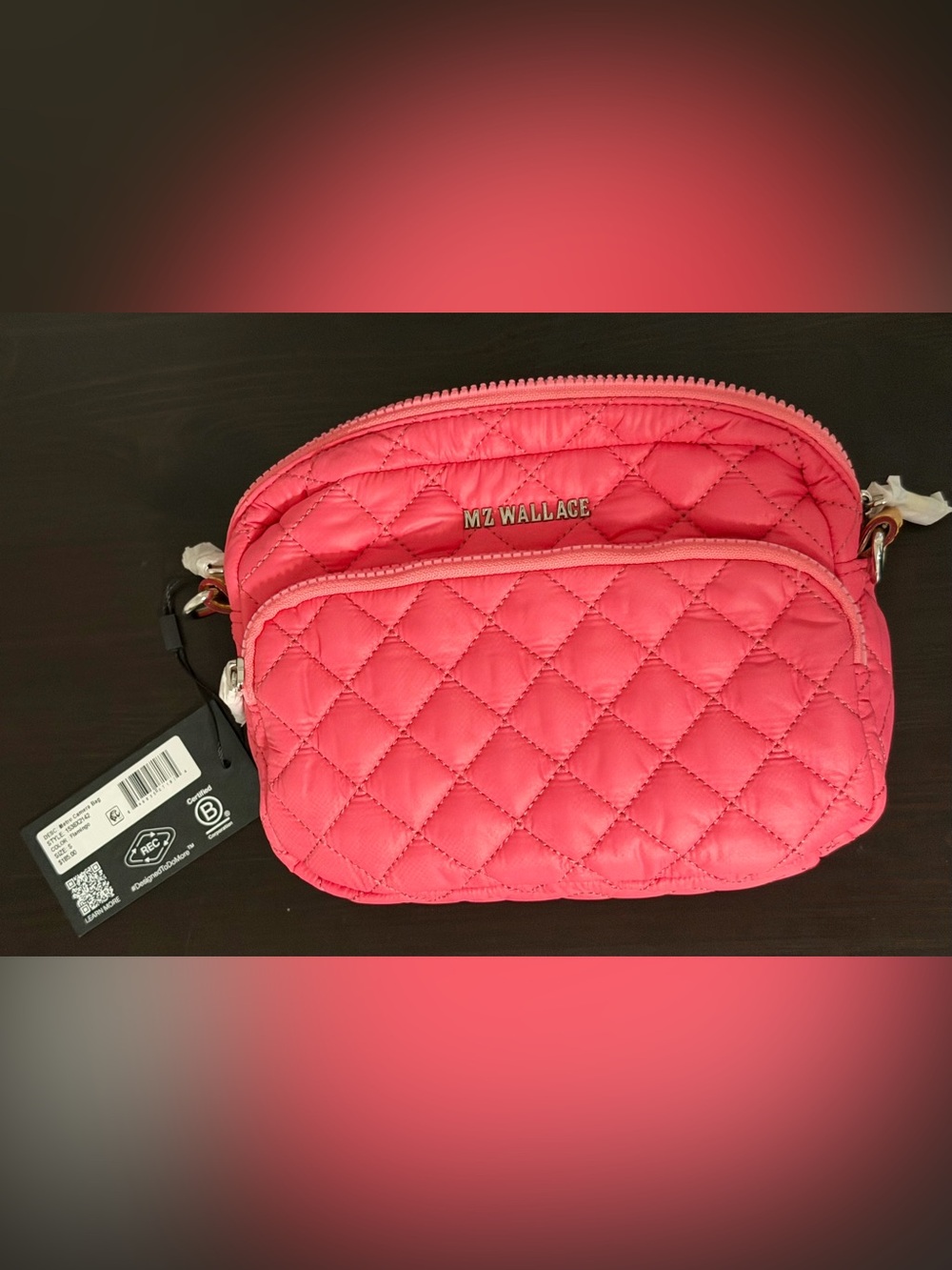 MZ Wallace Flamingo Pink Metro Camera Bag - Picture 3 of 9